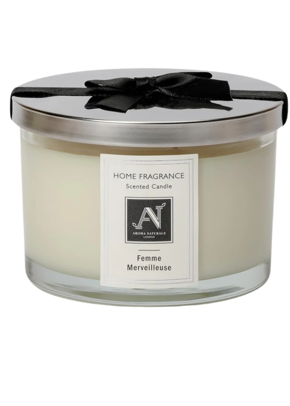 Aroma Naturals London White Minimalist Luxe Femme Merveilleuse 3Wick Scented Candle - XL Image 3
