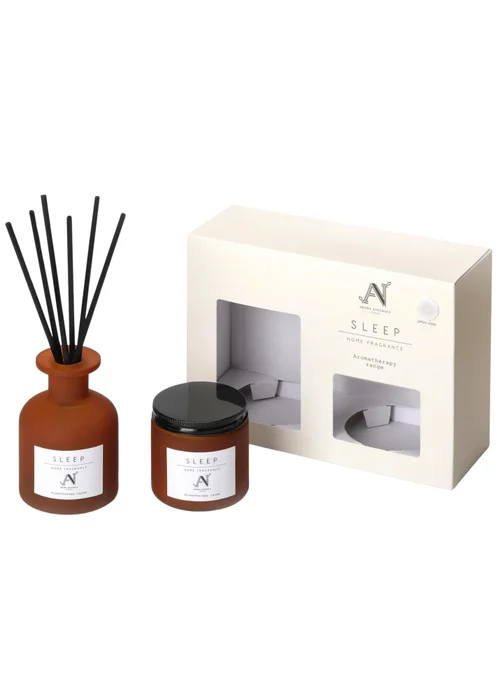 Aroma Naturals London Brown Aroma Naturals London Aromatherapy Candle & Reed Diffuser Gift Set Sleep Scent - M Image 2