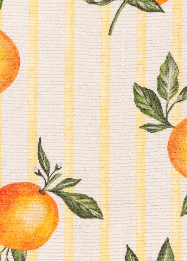 Furn Fruits Oranges Gingham Check Indoor/Outdoor Rug (120 x 170cm)