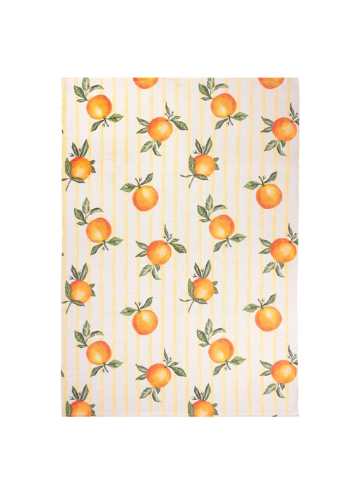 Furn Fruits Oranges Gingham Check Indoor/Outdoor Rug (120 x 170cm) - 120 x 170 Image 1