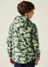 Regatta Dark Storm Camo Sharp Green Printed Lever II Waterproof Reflective Jacket (3-13 Years) - 13 Yrs Image 2