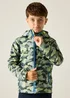Regatta Dark Storm Camo Sharp Green Printed Lever II Waterproof Reflective Jacket (3-13 Years) - 13 Yrs Image 1