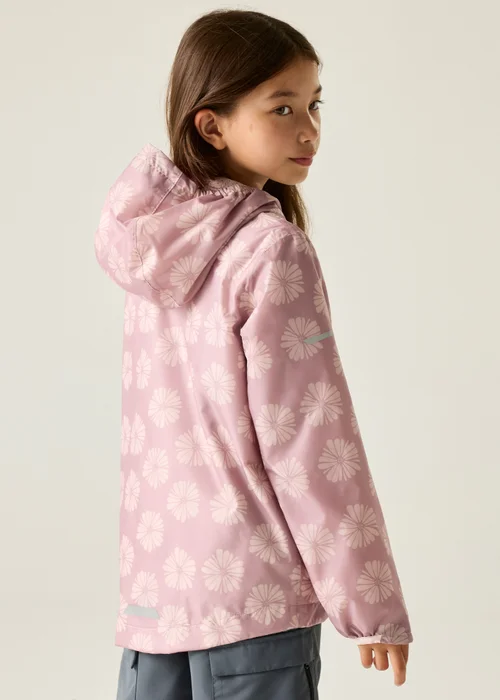 Regatta Lilac Printed Lever II Waterproof Reflective Jacket (3-13 Years) - 13 Yrs Image 2