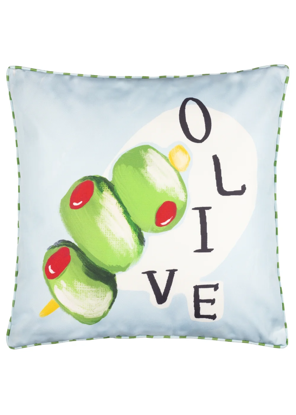 Furn Mediterranean Olive Olive/Blue Outdoor Cushion (45 x 45cm) - 45cm x 45cm Image 2