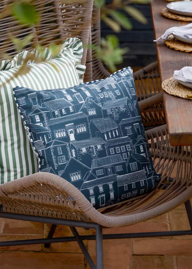 Wylder Abersoch Town Sail Blue Outdoor Cushion (45 x 45cm)