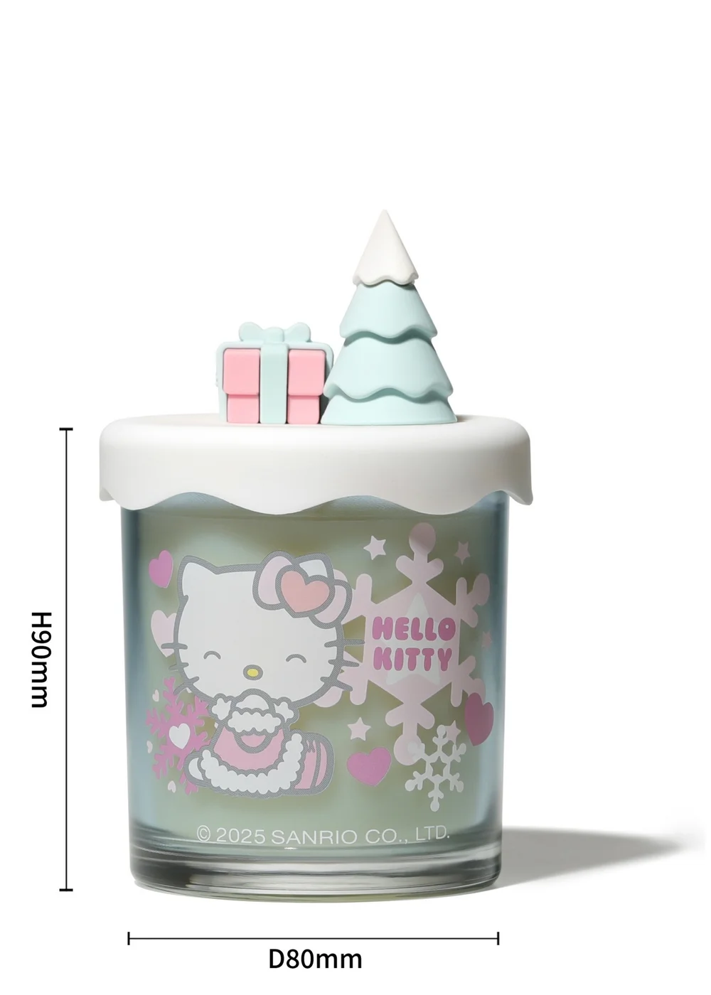 Hello Kitty Frosted Berries Scented Grey Candle 213g 1 Wick with 3D Silicone Lid - Medium Image 3