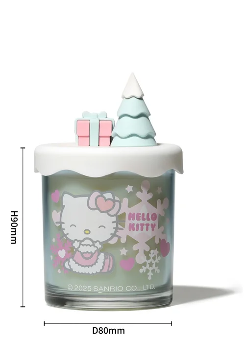 Hello Kitty Frosted Berries Scented Grey Candle 213g 1 Wick with 3D Silicone Lid - Medium Image 3