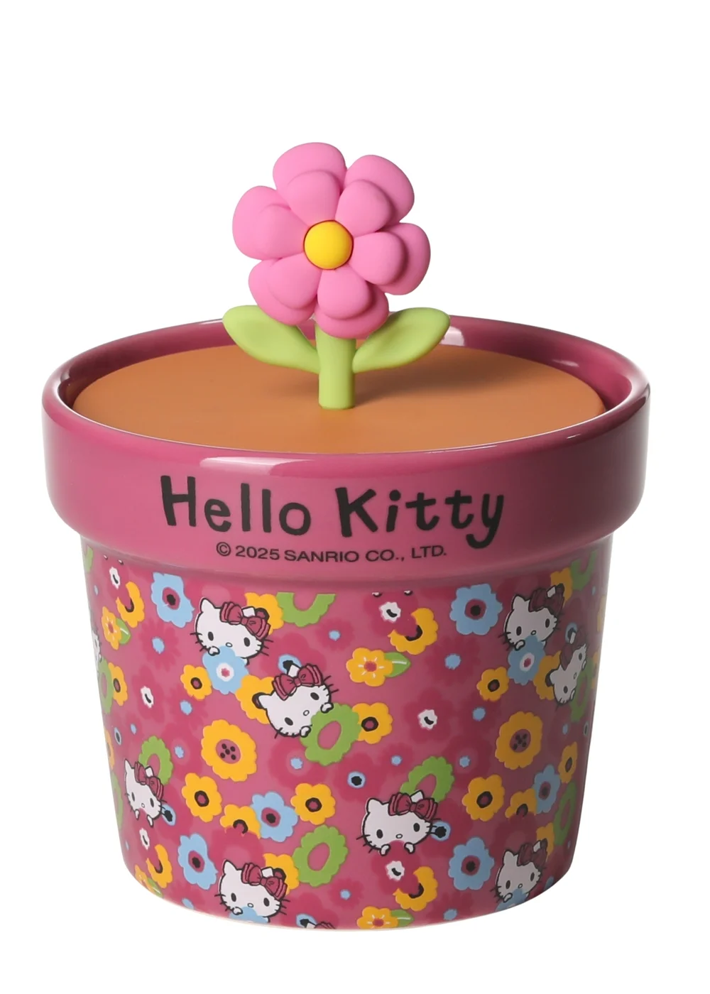 Hello Kitty Rose and Cherry Blossom Scented Pink Candle 213g 1 Wick with 3D Silicone Lid - Medium Image 4