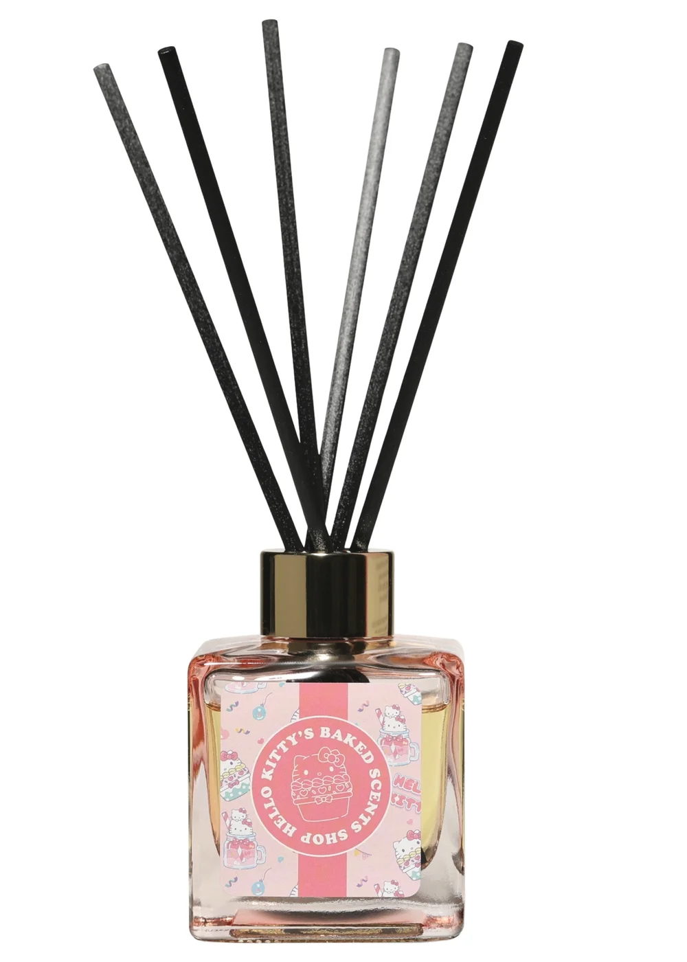Hello Kitty Bakery Strawberry Cupcake Scented 100ml Pink Reed Diffuser - 100ml Image 2