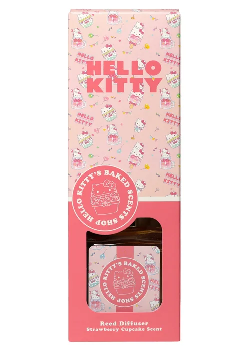 Hello Kitty Bakery Strawberry Cupcake Scented 100ml Pink Reed Diffuser - 100ml Image 4