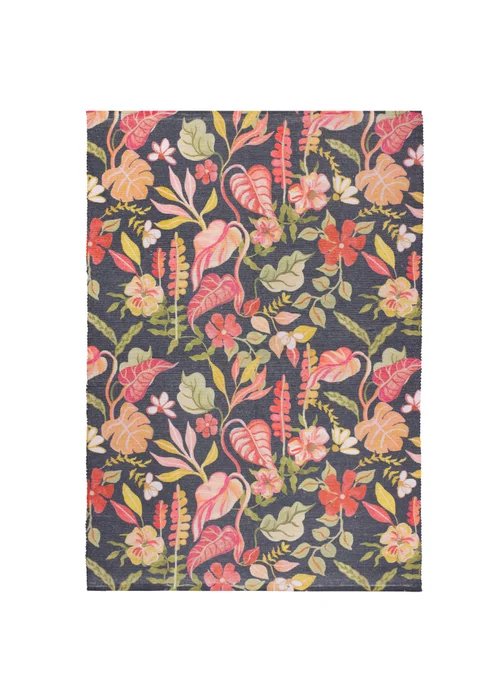 Furn Tropical Bloom Black Indoor/Outdoor Rug (120 x 170cm) - 120 x 170 Image 1