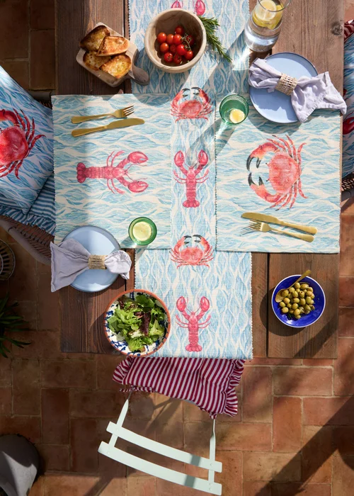 Wylder Abersoch Marine Indoor/Outdoor Table Runner (35 x 180cm) - 220x35cm Image 3