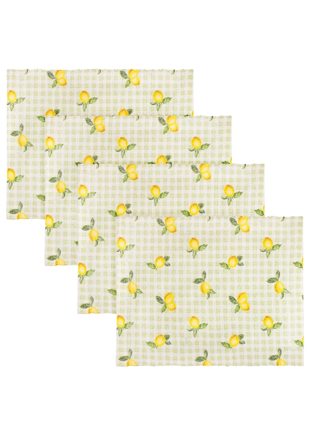 Furn Fruits Lemons Set of 4 Indoor/Outdoor Placemats (36 x 46cm) - One Size Image 1