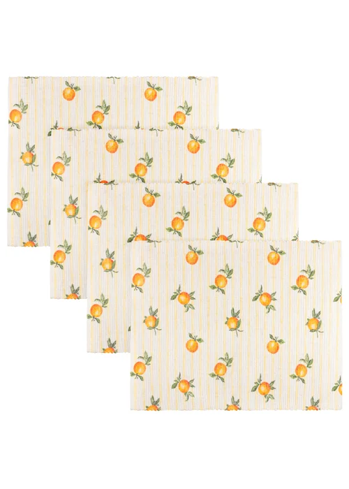 Furn Fruits Oranges Set of 4 Indoor/Outdoor Placemats (36 x 46cm) - One Size Image 1
