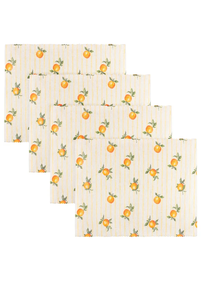 Furn Fruits Oranges Set of 4 Indoor/Outdoor Placemats (36 x 46cm)