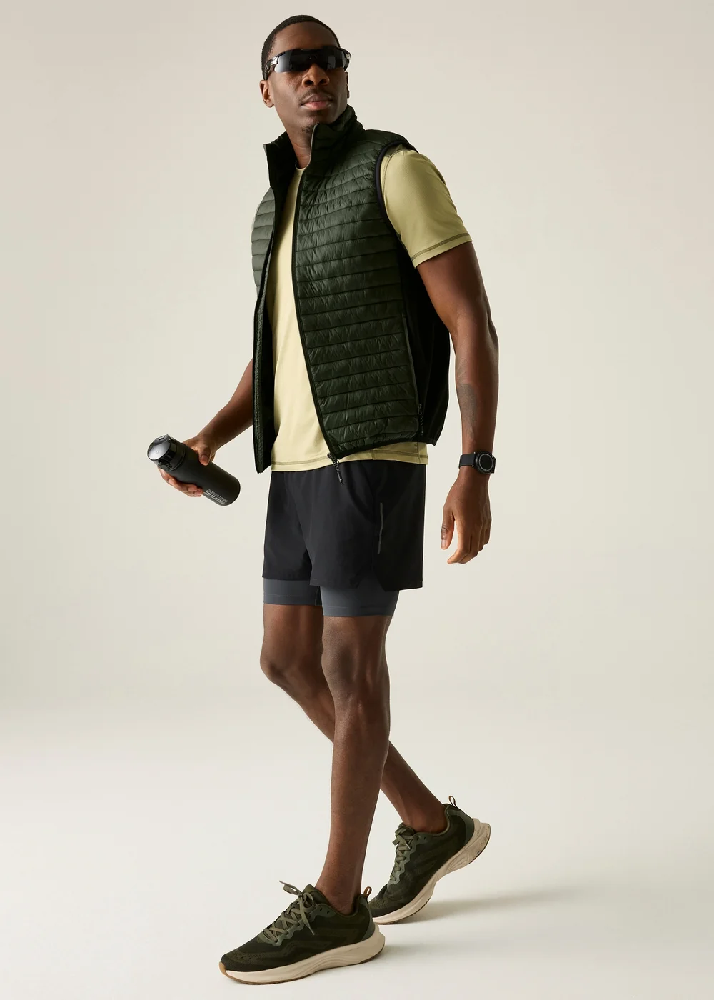 Regatta Khaki Green Black Andreson Hybrid Water-Repellent, Lightweight Bodywarmer - 3XL Image 3