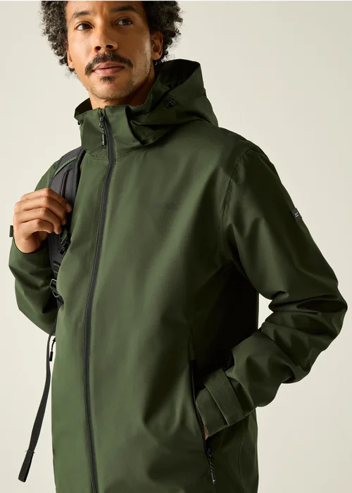 Regatta Dark Khaki Oakhowe Waterproof, Breathable Jacket - M Image 4