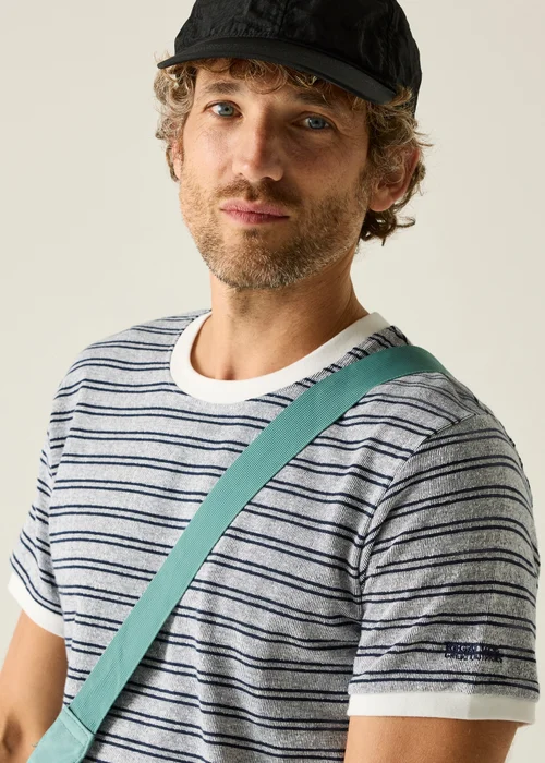 Regatta White Navy Stripe Benlin T-Shirt - XL Image 4