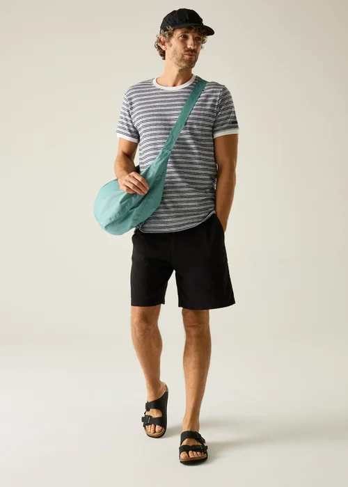 Regatta White Navy Stripe Benlin T-Shirt - XL Image 3