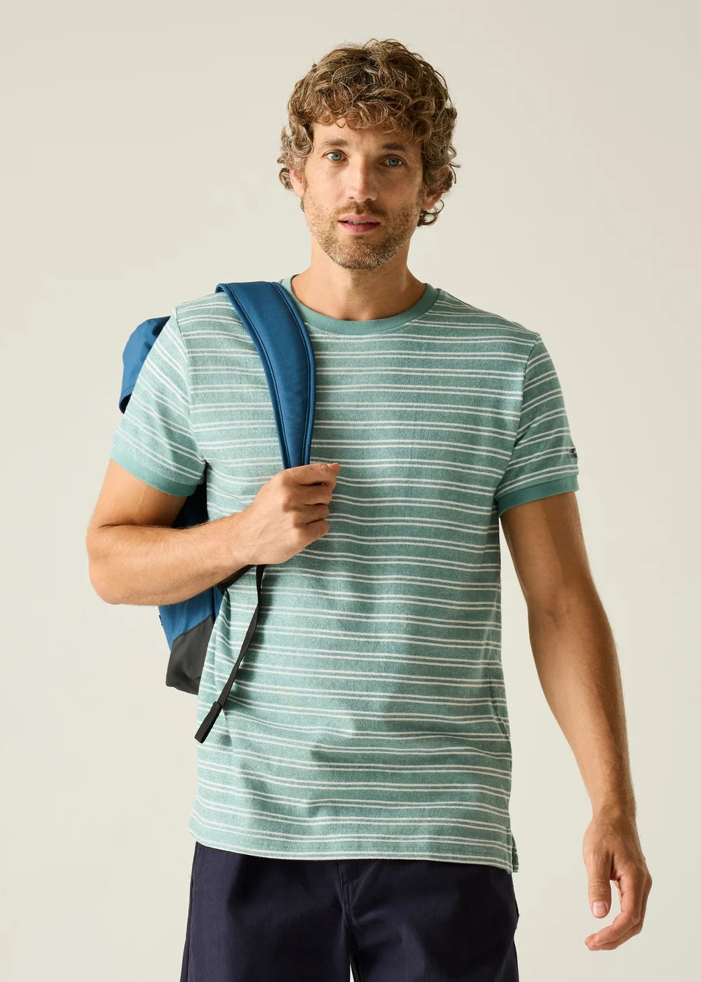 Regatta Arctic White Stripe Benlin T-Shirt - XL Image 1