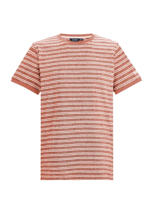 Regatta Brick White Stone Stripe Benlin T-Shirt - M Image 5