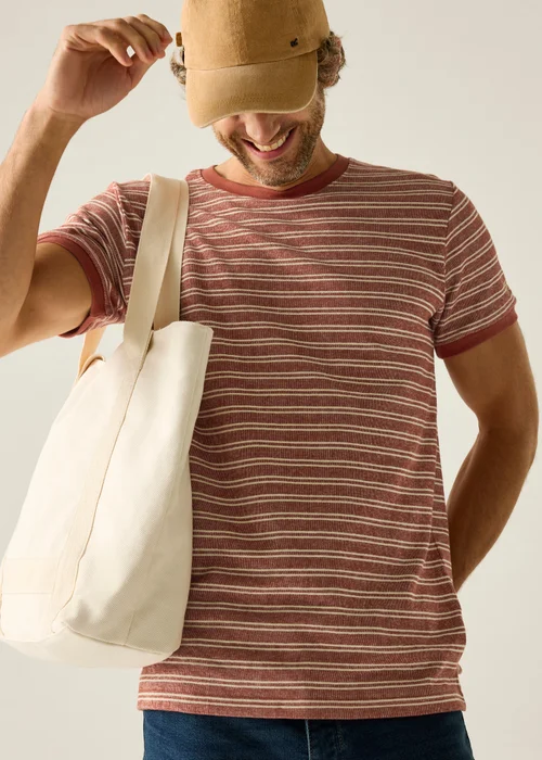 Regatta Brick White Stone Stripe Benlin T-Shirt - M Image 4