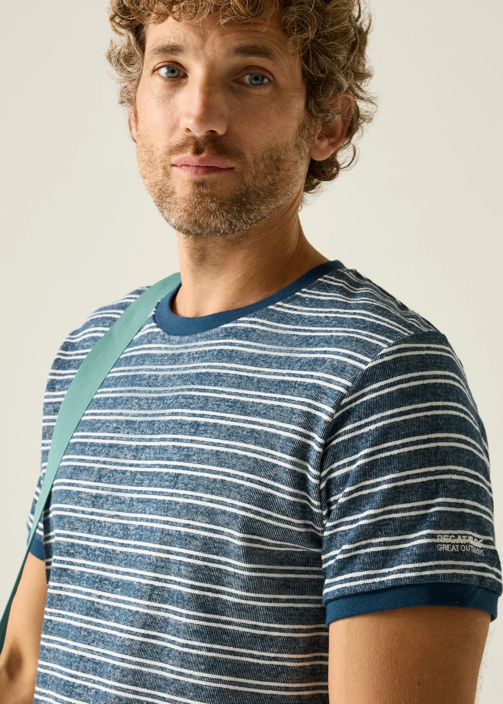 Regatta Moonlight Denim White Stripe Benlin T-Shirt - 2XL Image 4