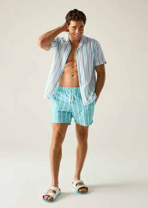 Regatta White Nordic Stripe Hadlin Shirt - 2XL Image 3