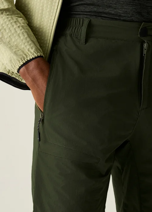 Regatta Dark Khaki Highton II Water-Repellent, UPF 50 Shorts - 44 Image 4