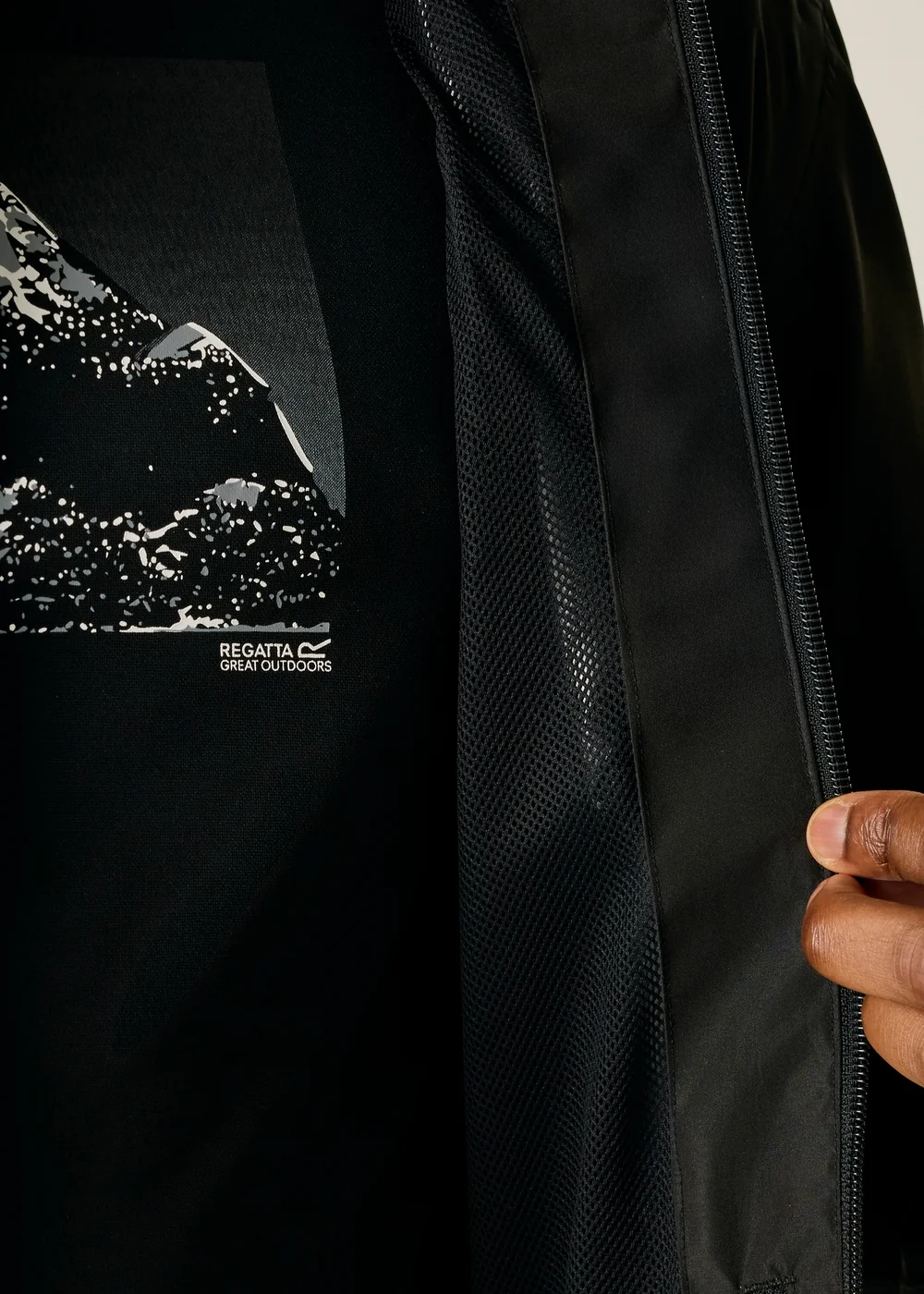 Regatta Black Calderdale Waterproof, Breathable Jacket - XL Image 4