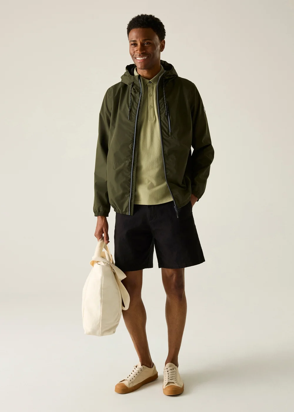 Regatta Dark Khaki Black Shorebay Waterproof, Breathable Jacket - M Image 3