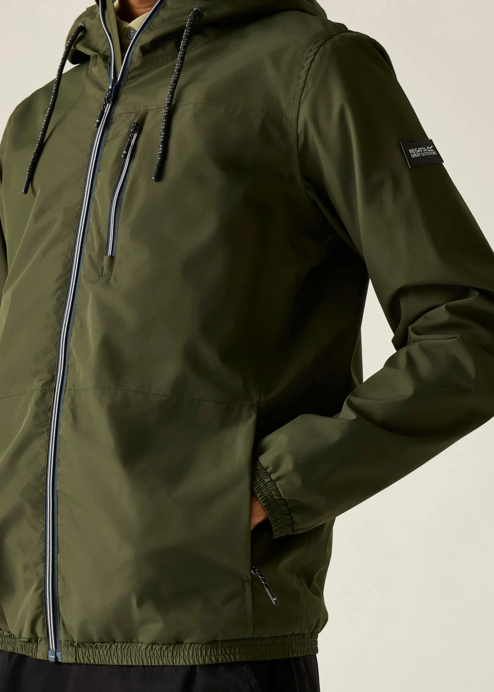 Regatta Dark Khaki Black Shorebay Waterproof, Breathable Jacket - M Image 5