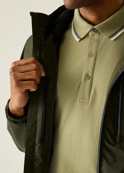 Regatta Dark Khaki Black Shorebay Waterproof, Breathable Jacket - M Image 4