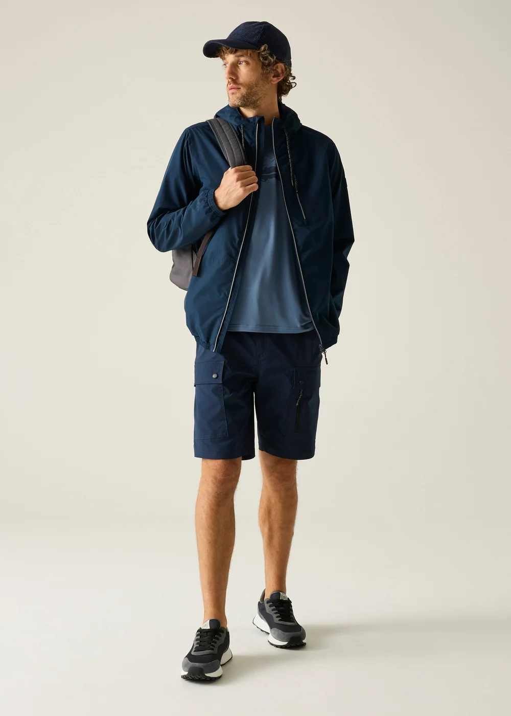 Regatta Navy Tigerlilly Orange Shorebay Waterproof, Breathable Jacket - L Image 3