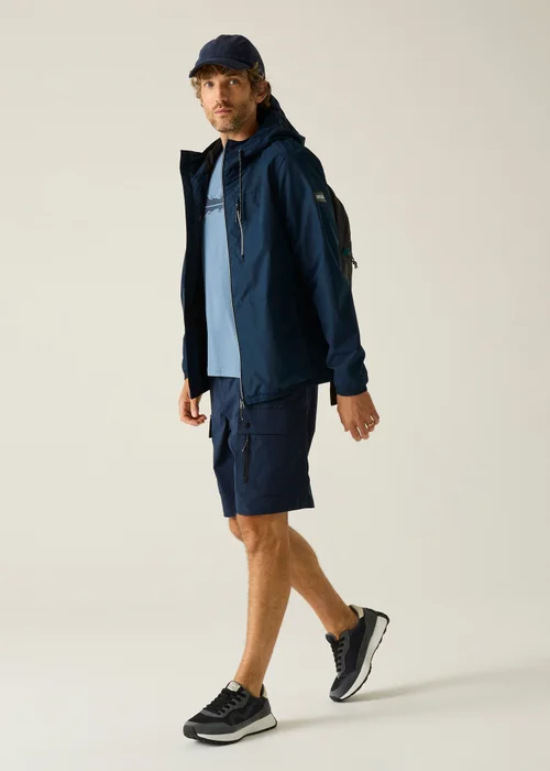 Regatta Navy Tigerlilly Orange Shorebay Waterproof, Breathable Jacket - L Image 4
