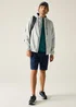 Regatta Silver Grey Linear Stripe Shorebay Waterproof, Breathable Jacket - L Image 3