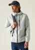 Regatta Silver Grey Linear Stripe Shorebay Waterproof, Breathable Jacket - L Image 1