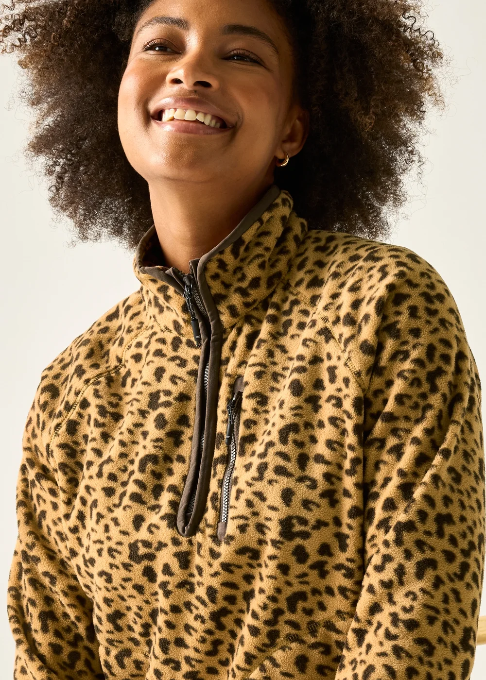 Regatta Abstract Leopard Spot Frankie Half Zip Fleece - 20 Image 4