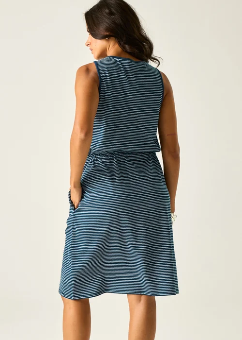 Regatta Navy White Wavy Stripe Amorie Dress - 10 Image 2