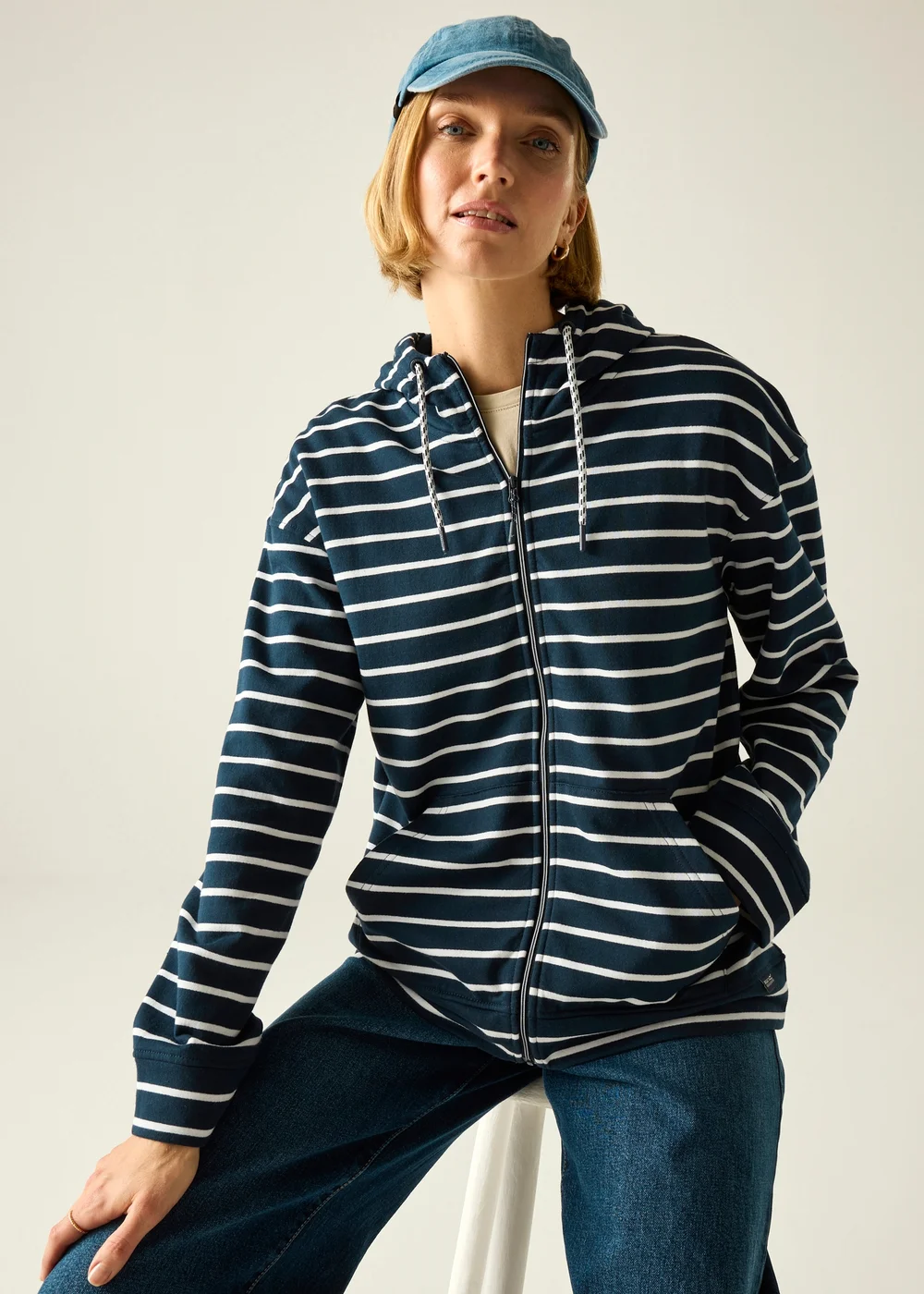 Regatta Navy White Stripe Bayletta Hoody - 8 Image 1