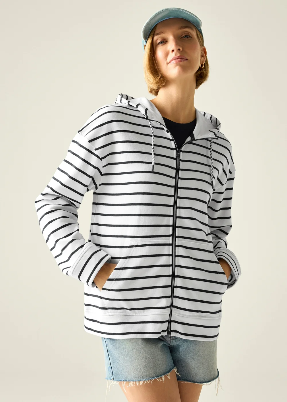 Regatta White Navy Stripe Bayletta Hoody - 18 Image 4