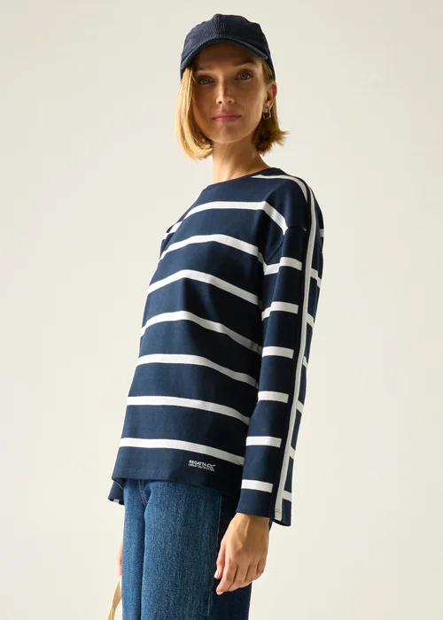 Regatta Navy White Stripe Avira Sweatshirts - 16 Image 6