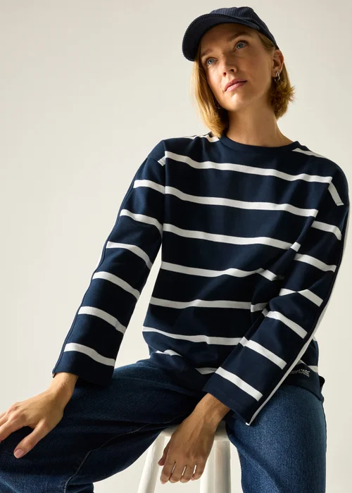 Regatta Navy White Stripe Avira Sweatshirts - 16 Image 1