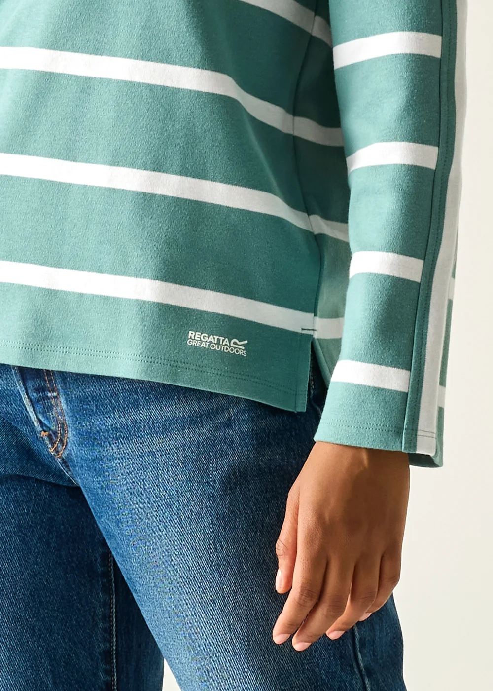 Regatta Ivy Moss White Stripe Avira Sweatshirts - 12 Image 5