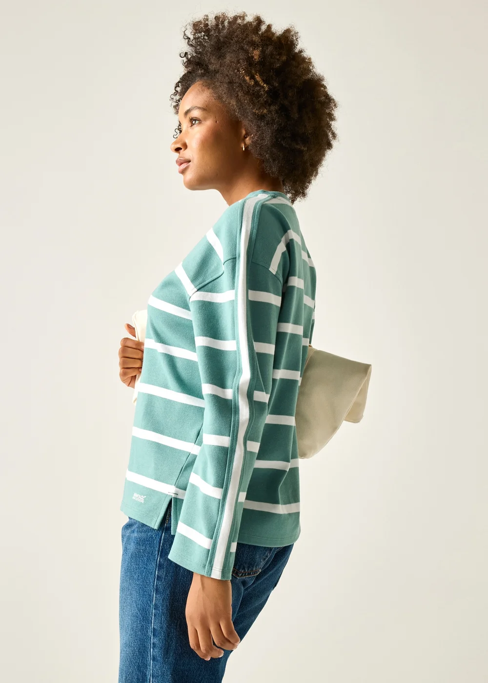 Regatta Ivy Moss White Stripe Avira Sweatshirts - 12 Image 4