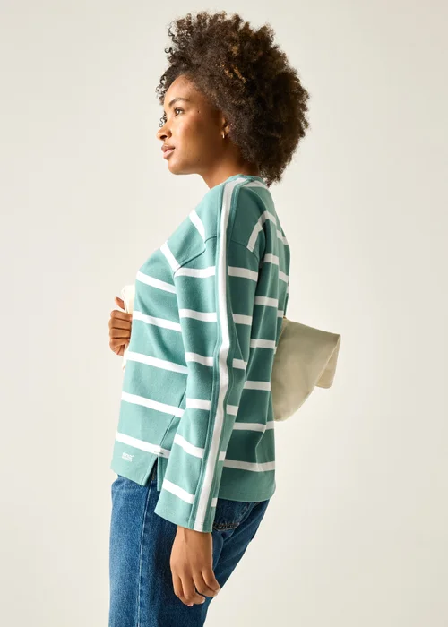 Regatta Ivy Moss White Stripe Avira Sweatshirts - 12 Image 4