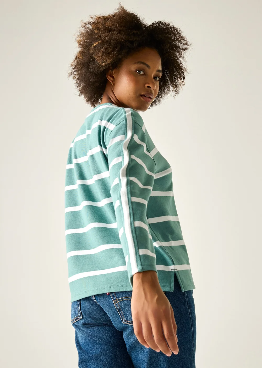 Regatta Ivy Moss White Stripe Avira Sweatshirts - 12 Image 3