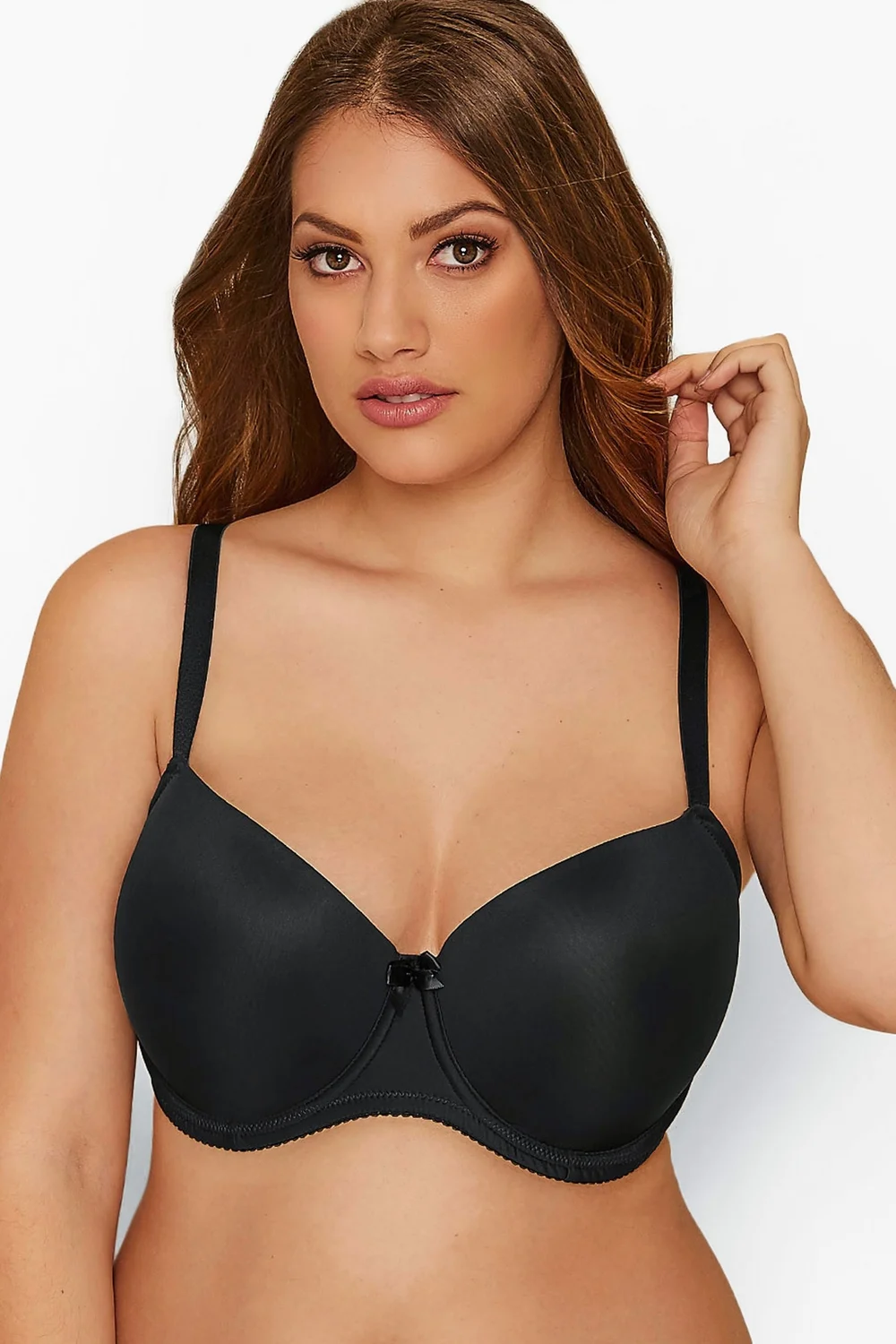 Yours 2 Pack Curve White & Black Moulded Underwired T-Shirt Bras - 44GG Image 3