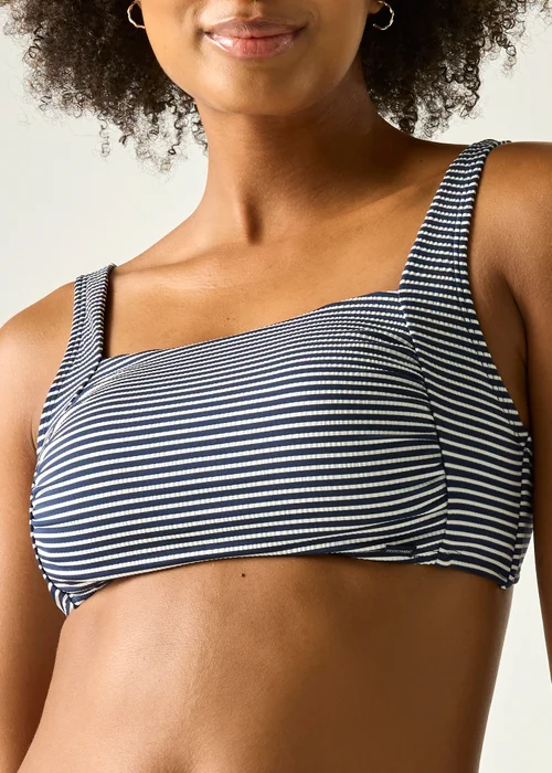 Regatta Navy White Seeksucker Stripe Loria Bikini Top - 12 Image 6
