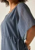 Regatta Navy White Wavy Stripe Avorno Lightweight Cover Up - 20 Image 5